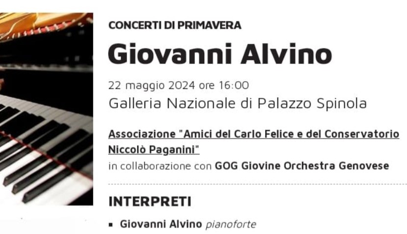 Giovanni Alvino pianoforte - CONCERTI DI PRIMAVERA